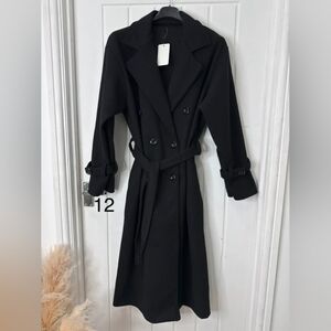 Elegant Black Trench Coat
